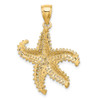 14k Yellow Gold 2-D Starfish w/Small Holes Pendant