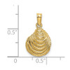 14k Yellow Gold Clam Shell Pendant