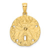 14k Yellow Gold Sand Dollar w/Starfish Pendant