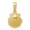 10k Yellow Gold Scallop Shell Pendant 10C3377