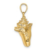 14k Yellow Gold 3-D Conch Shell Pendant K7667