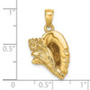 14k Yellow Gold 3-D Conch Shell Pendant K8073