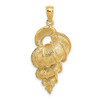 14k Yellow Gold 2-D Precious Wentletrap Shell Pendant K7632