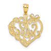 14k Yellow Gold And Rhodium Sweet 16 Pendant