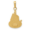 14k Yellow Gold Slice Of Cake w/Candle Happy Birthday Pendant