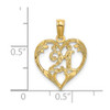 14k Yellow Gold 21 In Heart Pendant