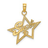 14k Yellow Gold Sweet 16 Pendant K4713