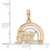 14k Yellow and Rose Gold with Rhodium Follow Your Dreams Rainbow Pendant