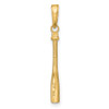 14k Yellow Gold 3-D Baseball Bat Pendant