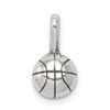 Sterling Silver Antiqued Basketball Pendant QC1465