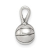 Sterling Silver Antiqued Basketball Pendant QC1465