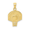 10k Yellow Gold Basketball Pendant 10C1031