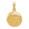 14k Yellow Gold Basketball Pendant C3773