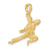 14k Yellow Gold 3-D Karate Man Pendant K8763