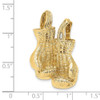 14k Yellow Gold 3-D Textured Double Boxing Gloves Pendant