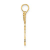 14k Yellow Gold Cheerleader Jumping with Pom-Poms Pendant C3555