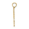 14k Yellow Gold Cheerleader Jumping with Pom-Poms Pendant C3556