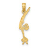 14k Yellow Gold Gymnastics Pendant K8731