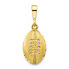 10k Yellow Gold Football Pendant 10C172