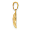 14k Yellow Gold Diamond-Cut Medium Football Pendant