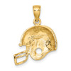 14k Yellow Gold Football Helmet Pendant