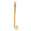 14k Yellow Gold 3-D Single Golf Club With Ball Pendant