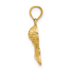 14k Yellow Gold Solid Polished Golfing Pendant