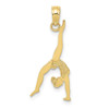 10k Yellow Gold Solid Polished Gymnast Pendant