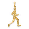 14k Yellow Gold 3-D Polished Runner Pendant