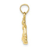 10k Yellow Gold Snowboarder Pendant