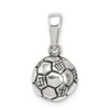 Sterling Silver Antiqued Soccer Ball Pendant QC7135