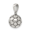 Sterling Silver Antiqued Soccer Ball Pendant QC7138