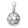Sterling Silver Antiqued Soccer Ball Pendant QC7139