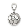 Sterling Silver Antiqued Soccer Ball Pendant QC7139