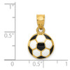 14k Yellow Gold Enameled Soccer Ball Pendant K2089