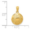 14k Yellow Gold Soccer Ball Pendant C3579