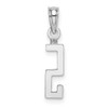 14K White Gold Polished Number 5 Pendant