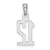 14K White Gold Polished Number 12 Pendant