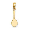 14k Yellow Gold Solid Polished 3-D Tennis Racquet Pendant D1439