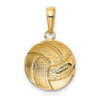 14k Yellow Gold Polished Volleyball Pendant