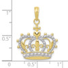 10k Yellow Gold With Rhodium-Plating Crown Pendant