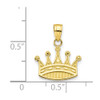 10k Yellow Gold Crown Pendant 10C988