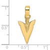 14k Yellow Gold 3-D Arrowhead Pendant