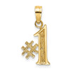 14k Yellow Gold #1 Pendant