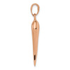 14k Rose Gold Large Italian Horn Pendant