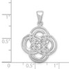 Sterling Silver Rhodium-plated Polished Celtic Pendant