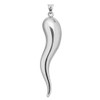 Sterling Silver Rhodium-plated Italian Horn Pendant QC6091