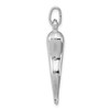 Sterling Silver Rhodium-plated Italian Horn Pendant QC6092