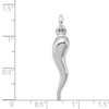 Sterling Silver Rhodium-plated Italian Horn Pendant QC6092