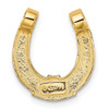 14k Yellow Gold w/Rhodium-Plated Horseshoe Pendant K9176